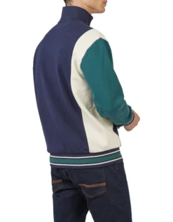 Ben Sherman Half Zip Funnel Neck Jumper In Blue -Myer Clothing Shop 970813450 4 1 720x928