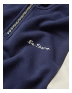 Ben Sherman Half Zip Funnel Neck Jumper In Blue -Myer Clothing Shop 970813450 6 720x928