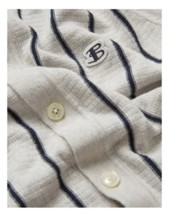 Ben Sherman Stripe Button Through Polo In Ivory 11 Ben Sherman Stripe Button Through Polo In Ivory -Myer Clothing Shop 970976800 6 720x928