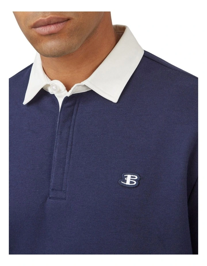 Ben Sherman Rugby Sweat Top In Blue 3 Ben Sherman Rugby Sweat Top In Blue - Image 3