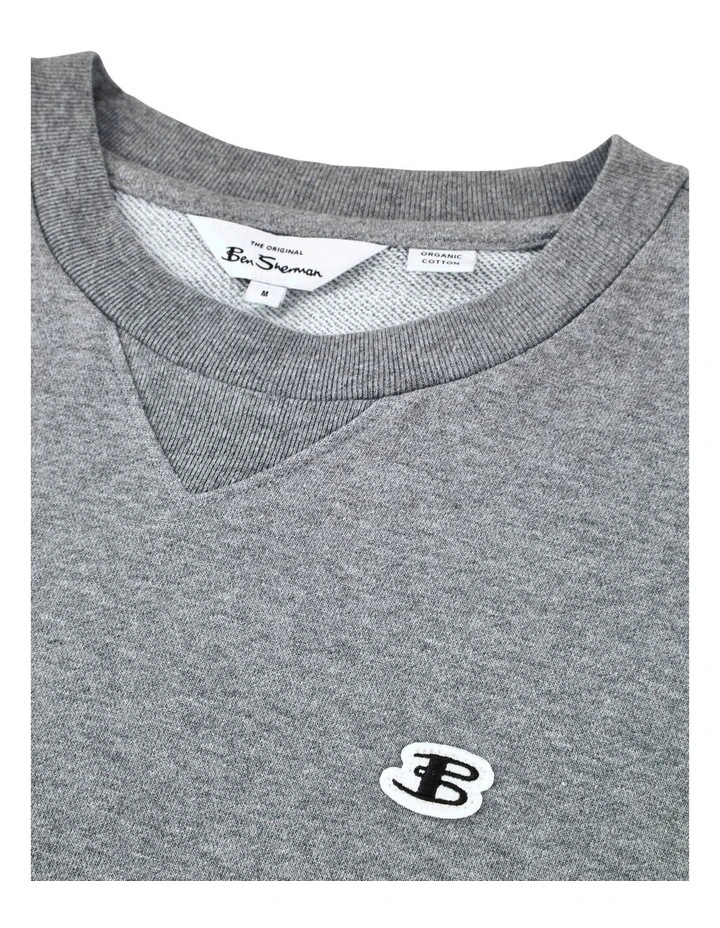 Ben Sherman B Logo Crew Sweat Top In Grey 4 Ben Sherman B Logo Crew Sweat Top In Grey - Image 4