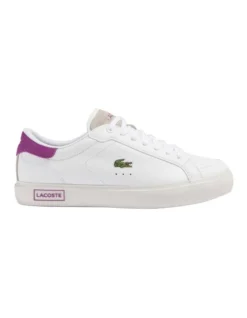 Lacoste Powercourt Leather Sneaker In White
