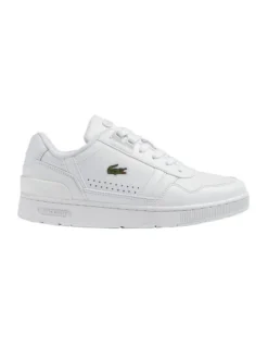 Lacoste T-Clip Leather Sneaker In White