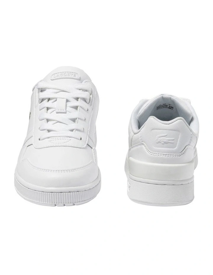 Lacoste T-Clip Leather Sneaker In White 5 Lacoste T-Clip Leather Sneaker In White - Image 5