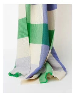 Basque Check Crinkle Winter Scarf In Green 8 Basque Check Crinkle Winter Scarf In Green -Myer Clothing Shop 973975690 973976230 3 1 720x928