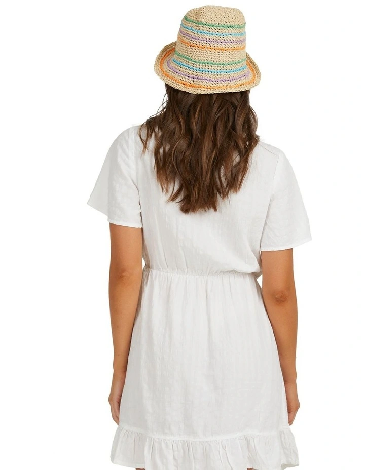 Roxy Zenith Wrap Texture Dress In White 2 Roxy Zenith Wrap Texture Dress In White - Image 2