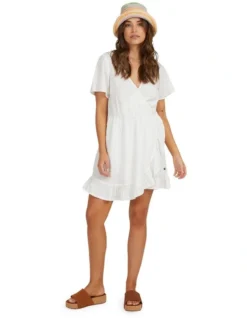 Roxy Zenith Wrap Texture Dress In White 9 Roxy Zenith Wrap Texture Dress In White -Myer Clothing Shop 974142820 5 720x928