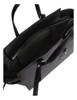 Calvin Klein Faux Leather Tote Bag In Black -Myer Clothing Shop 974187370 3 720x928
