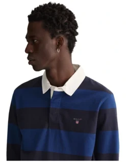 Gant Barstripe Heavy Rugger In Deep Blue -Myer Clothing Shop 974189620 3 720x928