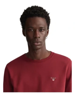 Gant Original Crew Neck Sweat In Plumped Red 6 Gant Original Crew Neck Sweat In Plumped Red -Myer Clothing Shop 974190250 3 720x928