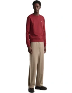 Gant Original Crew Neck Sweat In Plumped Red 7 Gant Original Crew Neck Sweat In Plumped Red -Myer Clothing Shop 974190250 4 720x928