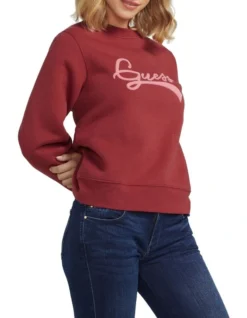 Guess Tinca Sweatshirt In Red -Myer Clothing Shop 974237860 3 720x928