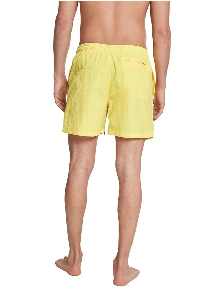 URBAN CLASSICS Block Swim Shorts In Neon Yellow 4 URBAN CLASSICS Block Swim Shorts In Neon Yellow - Image 4