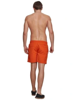 URBAN CLASSICS Block Swim Shorts In Rust Orange -Myer Clothing Shop 974331100 4 720x928