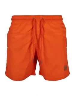 URBAN CLASSICS Block Swim Shorts In Rust Orange -Myer Clothing Shop 974331100 5 720x928