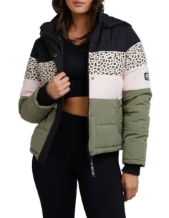 Anderson Panel Puffer Jacket In Multi