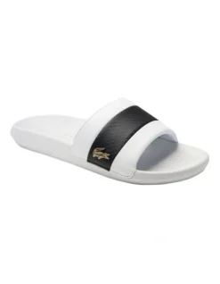 Lacoste Croco Slide In White