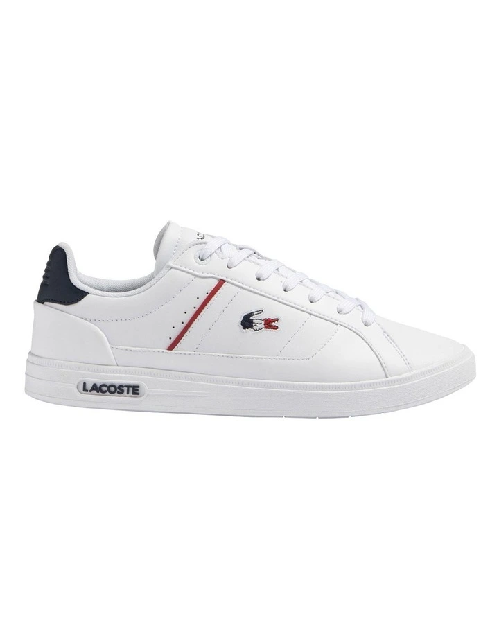 Lacoste Europa Pro Tri Sneakers In White/Navy 1 Lacoste Europa Pro Tri Sneakers In White/Navy