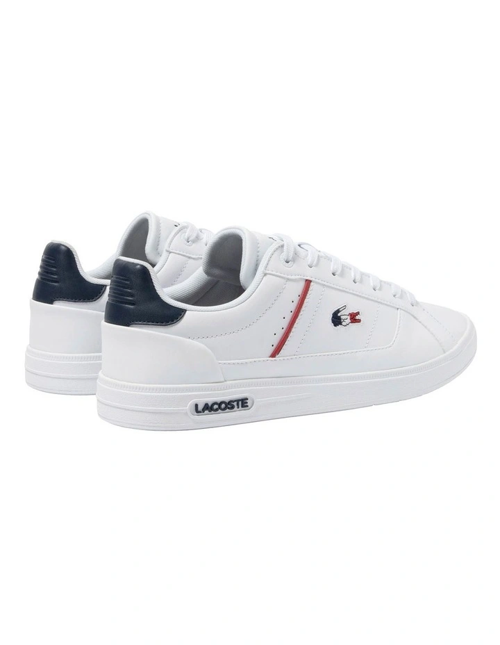 Lacoste Europa Pro Tri Sneakers In White/Navy 3 Lacoste Europa Pro Tri Sneakers In White/Navy - Image 3