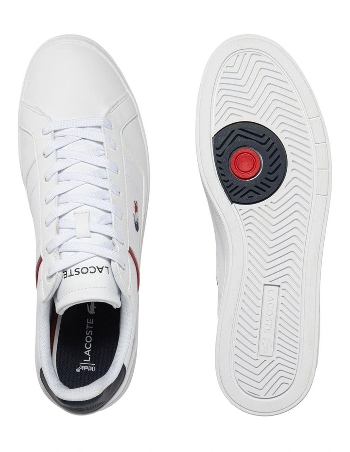 Lacoste Europa Pro Tri Sneakers In White/Navy 4 Lacoste Europa Pro Tri Sneakers In White/Navy - Image 4