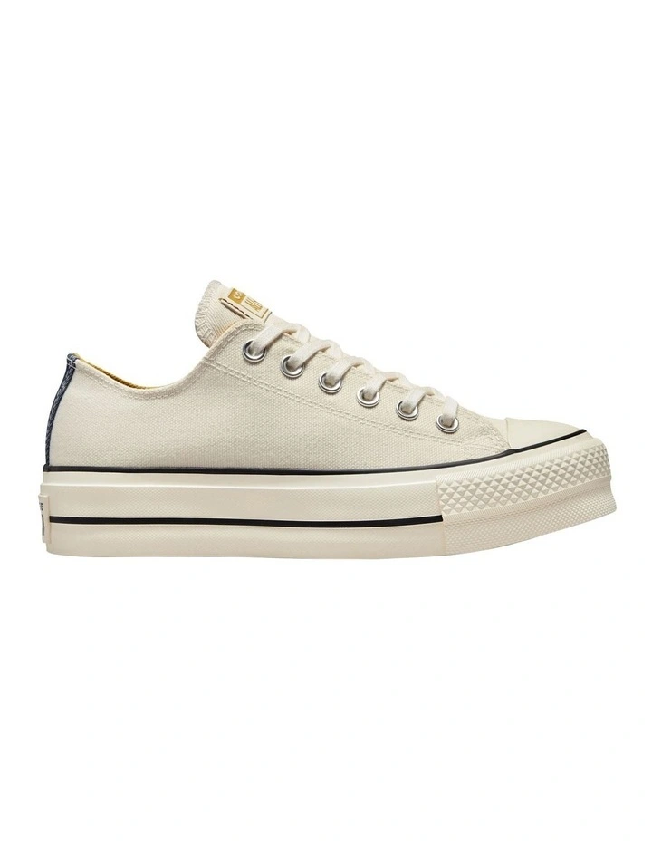 Converse Chuck Taylor All Star Lift Demin Low Top In White 1 Converse Chuck Taylor All Star Lift Demin Low Top In White