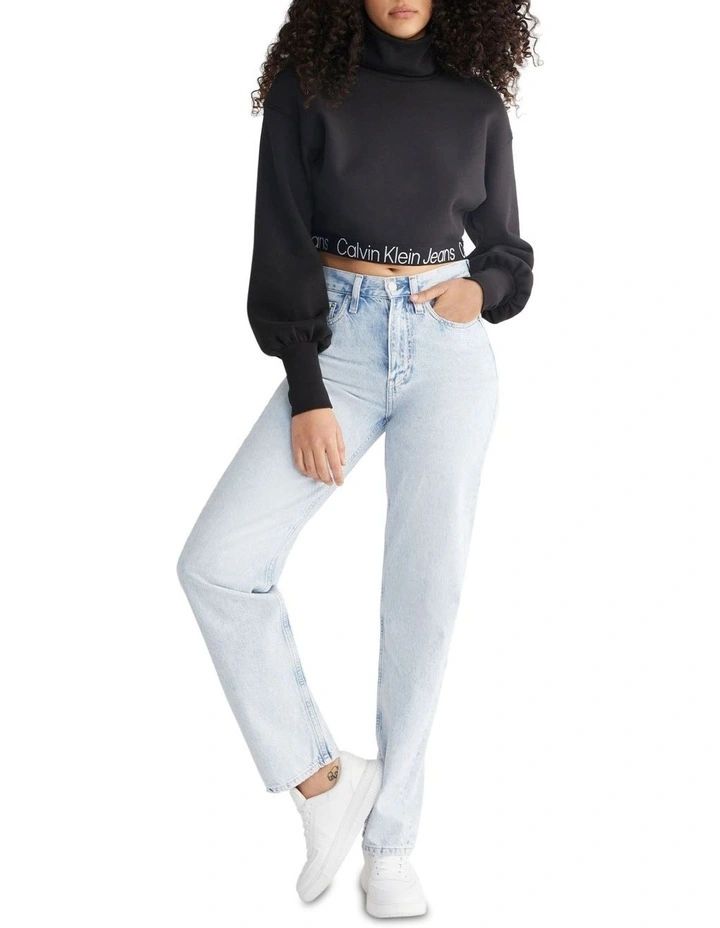 Calvin Klein Jeans High Rise Straight In Blue 2 Calvin Klein Jeans High Rise Straight In Blue - Image 2