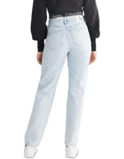 Calvin Klein Jeans High Rise Straight In Blue 7 Calvin Klein Jeans High Rise Straight In Blue -Myer Clothing Shop 974742130 4 720x928