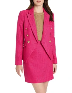 Alexis Tweed Jacket In Pink