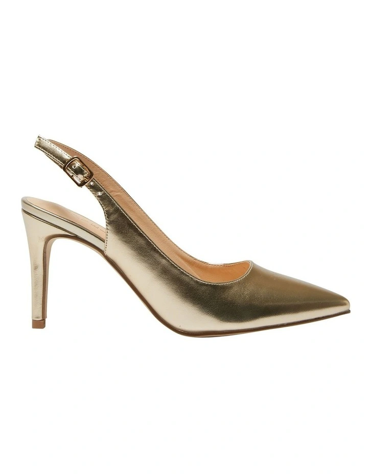 Whiz Heeled Shoes In Gold Metallic 1 Whiz Heeled Shoes In Gold Metallic