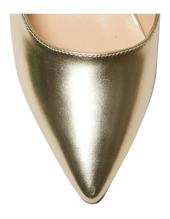 Whiz Heeled Shoes In Gold Metallic 7 Whiz Heeled Shoes In Gold Metallic - Image 7