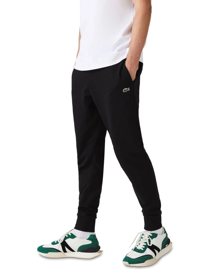 Lacoste Essentials Non Brushed Trackpant In Black 3 Lacoste Essentials Non Brushed Trackpant In Black - Image 3