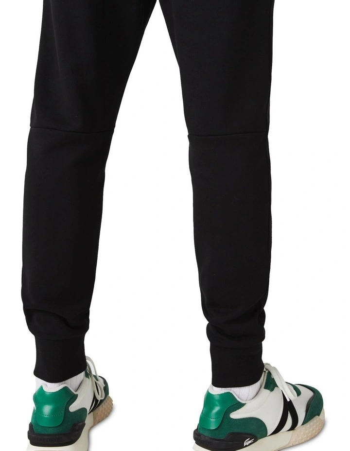 Lacoste Essentials Non Brushed Trackpant In Black 5 Lacoste Essentials Non Brushed Trackpant In Black - Image 5