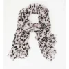 Print Modal Blend Scarf In Black/White