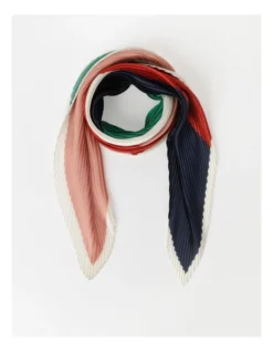 Basque Pleated Headscarf In White