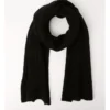 Cozys Rib Knit Winter Scarf In Black