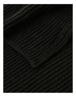 Cozys Rib Knit Winter Scarf In Black -Myer Clothing Shop 974980720 974981080 6 720x928