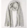 Cozys Rib Knit Winter Scarf In Grey