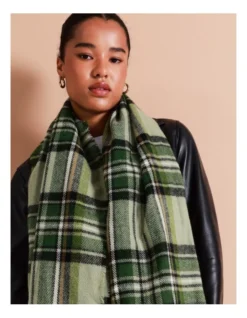Check Scarf In Khaki -Myer Clothing Shop 974980900 974981620 4 720x928