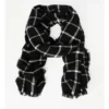 Check Scarf In Black