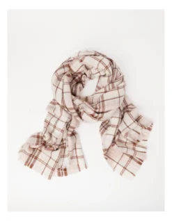 Check Scarf In Pink