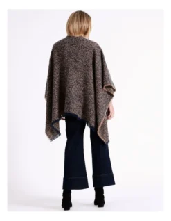 Basque Boucle Chevron Poncho In Assorted -Myer Clothing Shop 974980990 974981890 4 720x928