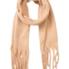 Solid Chunky Knit Winter Scarf In Pink