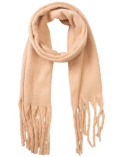 Solid Chunky Knit Winter Scarf In Pink