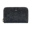Roxy Back In Brooklyn All Around Zipper Wallet In Black
