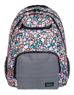 Roxy Shadow Swell Printed Medium Backpack In Black Multi