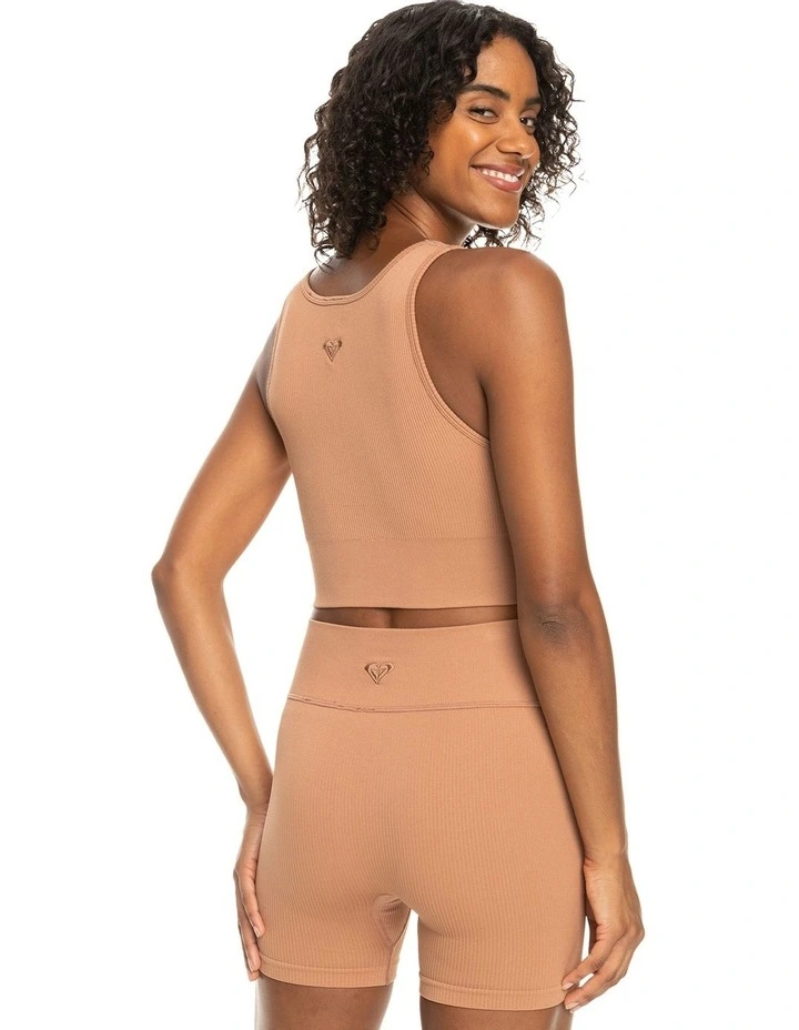 Roxy Chill Out Seamless Sports Bra In Brown 2 Roxy Chill Out Seamless Sports Bra In Brown - Image 2