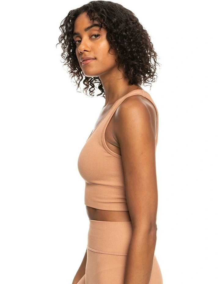 Roxy Chill Out Seamless Sports Bra In Brown 3 Roxy Chill Out Seamless Sports Bra In Brown - Image 3