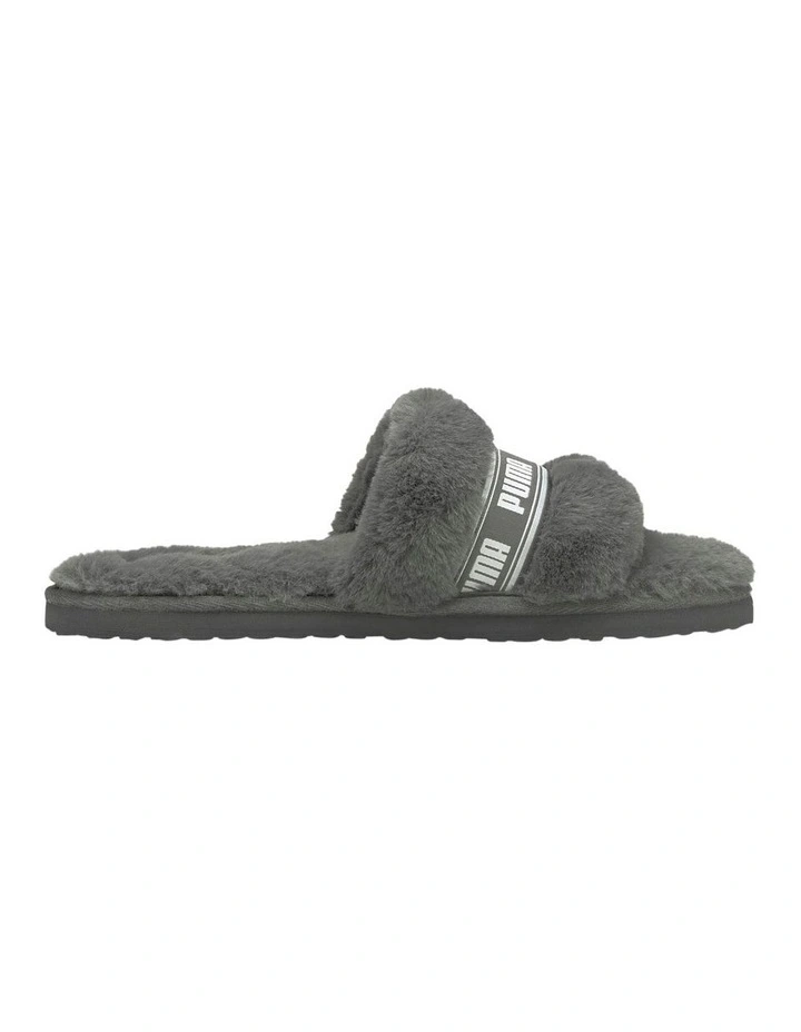 Puma Fluff Slippers In Grey 1 Puma Fluff Slippers In Grey