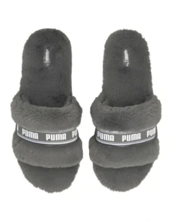 Puma Fluff Slippers In Grey 7 Puma Fluff Slippers In Grey -Myer Clothing Shop 975225790 4 720x928
