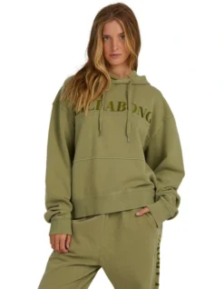 Billabong Baseline Pop Hoodie In Green
